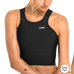 Stronger Etna Black Crop Top